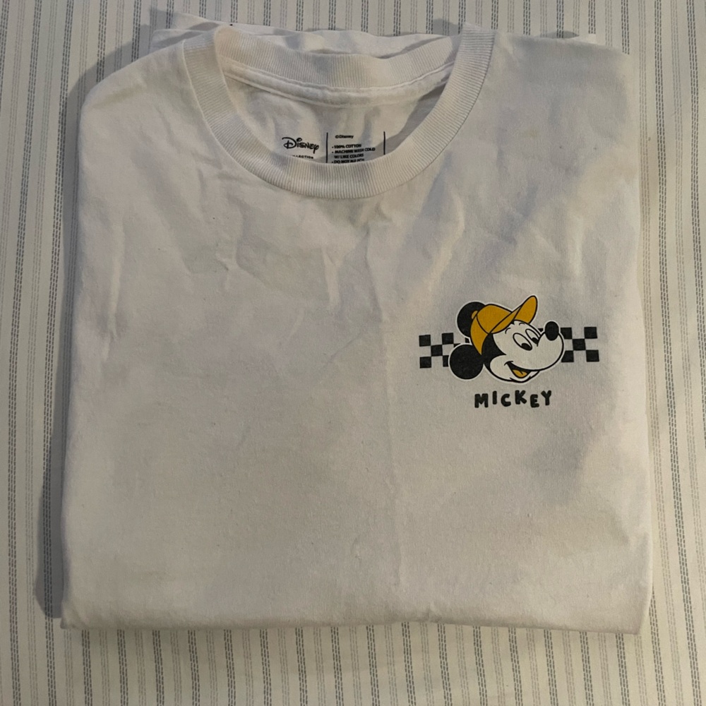 NEFF Mickey Mouse White and Yellow Fishing Tshirt